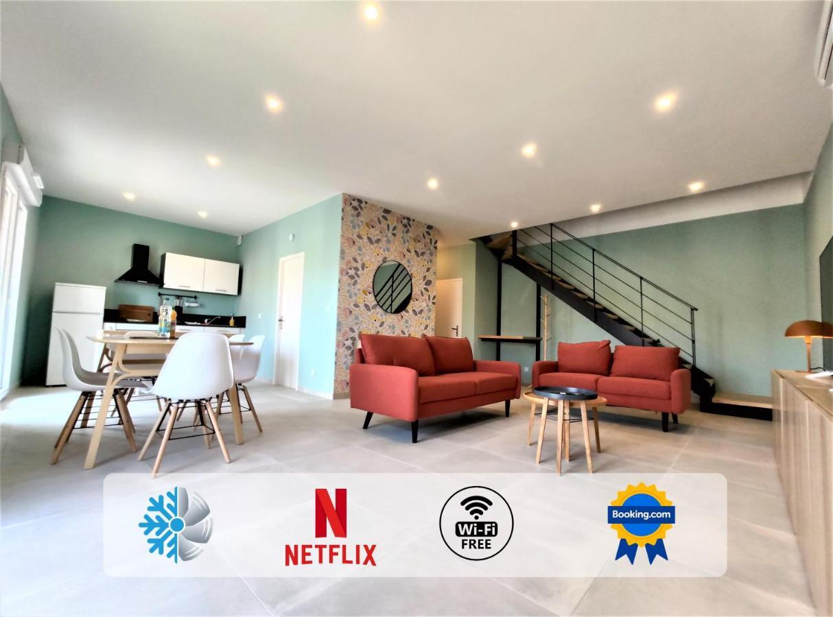 Apartmán Colormix 3 Etoiles - 95M2 Plein Centre - Ensoleille Climatise Mèze Exteriér fotografie